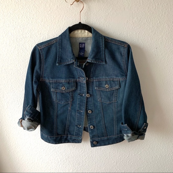 Gap Vintage Dark Blue Denim Jean Jacket - Picture 2 of 8